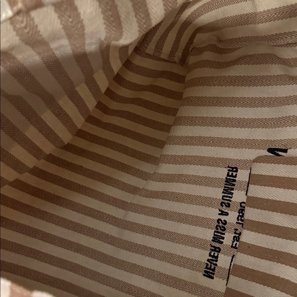 Steve Madden Beige and White Striped oversized Bag - Picture 3 of 4